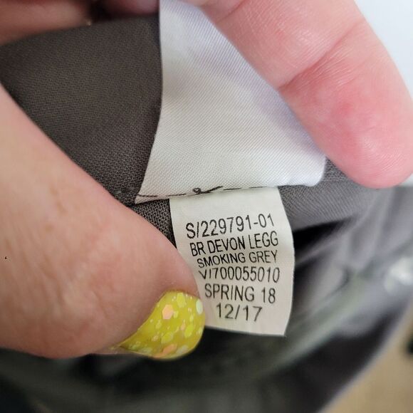 Banana Republic Sz 14 Smoking Gray Twill Hip Zip Devon Slimming Fit Dress Pants - Picture 8 of 8